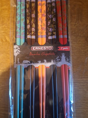 Bamboo Chopsticks Ernesto 5 pairs new