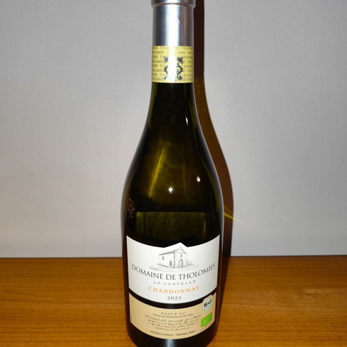 La Chapelle Chardonnay Domaine de Tholomies organic white wine 750ml