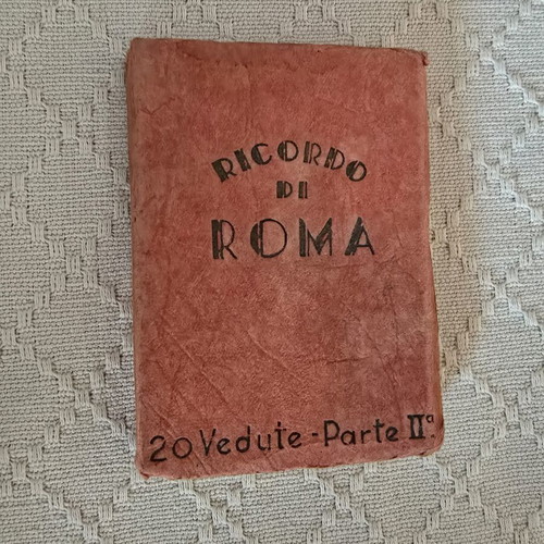 Ricordo di Roma vintage postcard album with 20 views