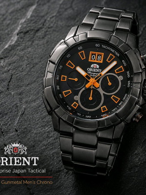 Orient Enterprise Diver Sports Tactical Chronograph watch, Gunmetal