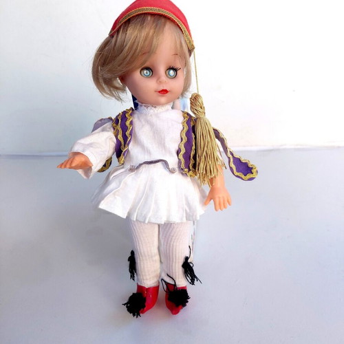 Tsolias Doll Greek Made 1970s, new
