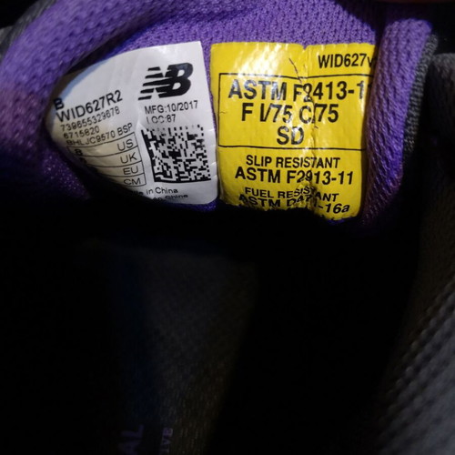 New Balance γυναικεία αθλητικά παπούτσια εργασίας Steel Toe 627 V2 καινούργια, μέγεθος 39, μαύρο γκρι