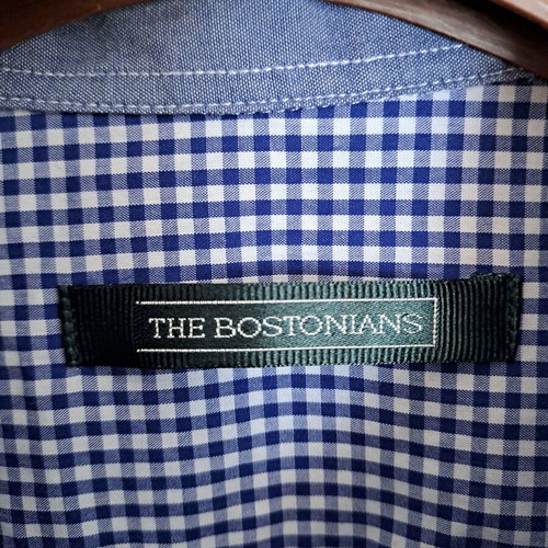 The Bostonians men's shirt like new, white and blue, size L