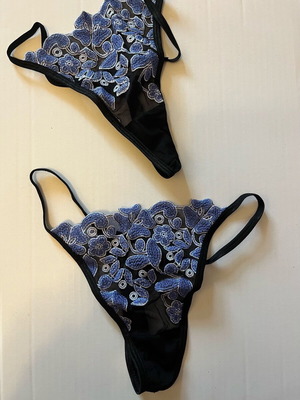 Slip lingerie new, black and blue colors