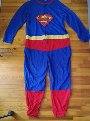 Superman onesie like new, blue and red