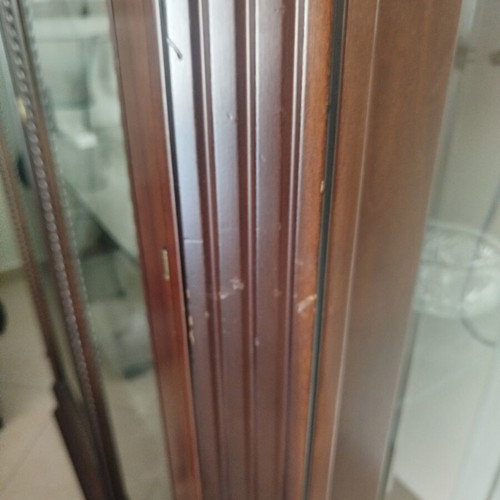Classic solid wood showcase with lighting, used