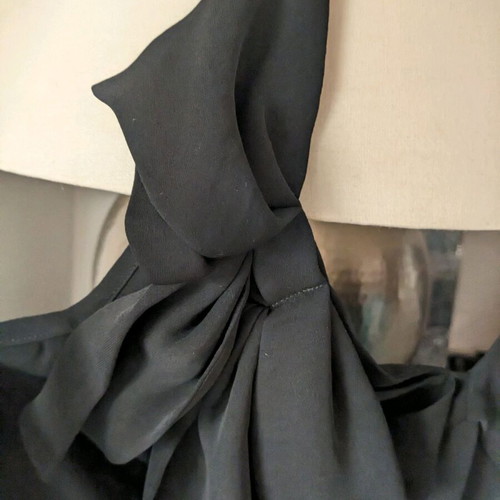 Sisley top like new, black, backless and semi-transparent