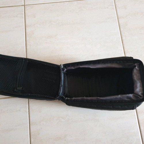 Bicycle bag like new, foldable with seat support base and waterproof cover