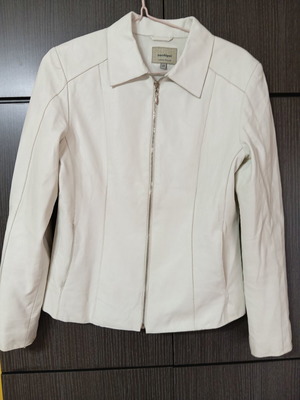 Leather jacket Vera Pelle Conbipel size 42 like new, white
