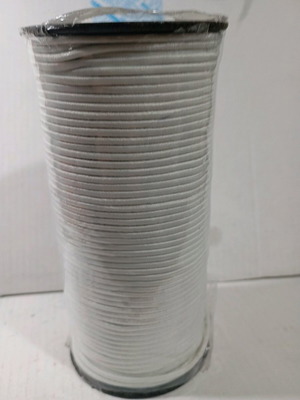 Round white sewing elastic, 2.5 mm thickness, 100 meters new