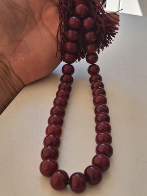 Bakelite burgundy mastic komboloi, 80g
