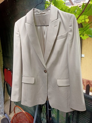 Brunello Cucinelli Monili Collar wool blazer σαν καινούργιο, μπεζ, μέγεθος 38