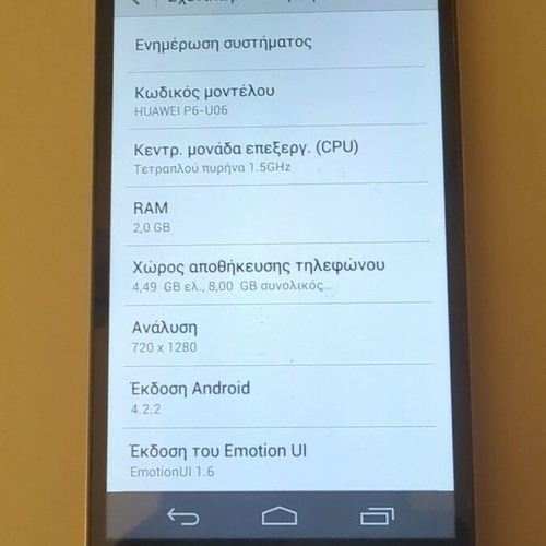 Huawei Ascend P6 used, 2GB memory, 8GB storage