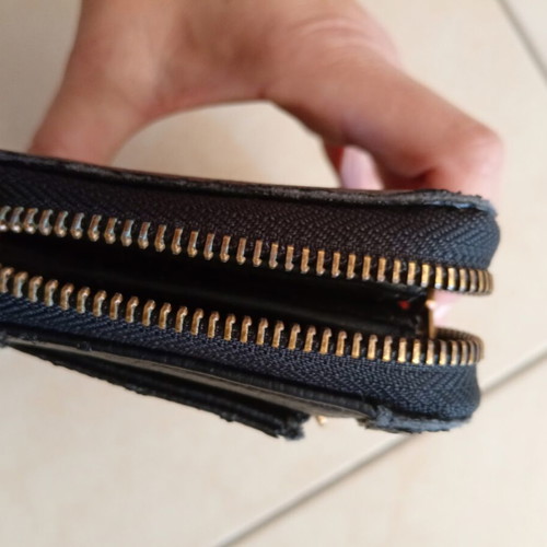 Guess wallet, black, genuine leather