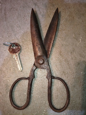 Handmade Forged Antique Scissors Used for Sheep Shearing