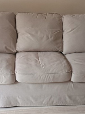 Sofa three-seater like new with removable washable fabric