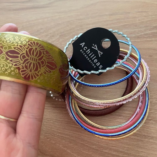 Achilleas y2k bracelets new, colorful, large metal one