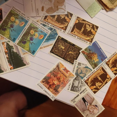 Greek stamps mint condition, pack of 10 pieces