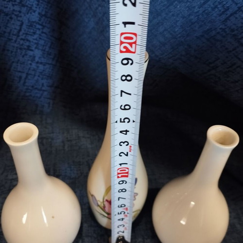 Decorative vases used, set of 3, can be used as candle holders