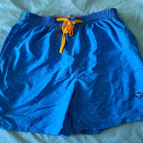 Waves Polo men's swim shorts like new, size XXL, blue multicolor