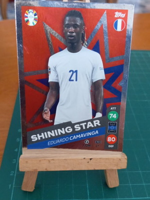Κάρτα Topps Match Attax UEFA Euro 2024 Germany σαν καινούργιο, Eduardo Camavinga #97 Shining Star
