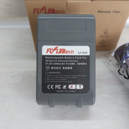 Flylinktech Battery for Dyson V6 3500mAh 21.6V New with Filter