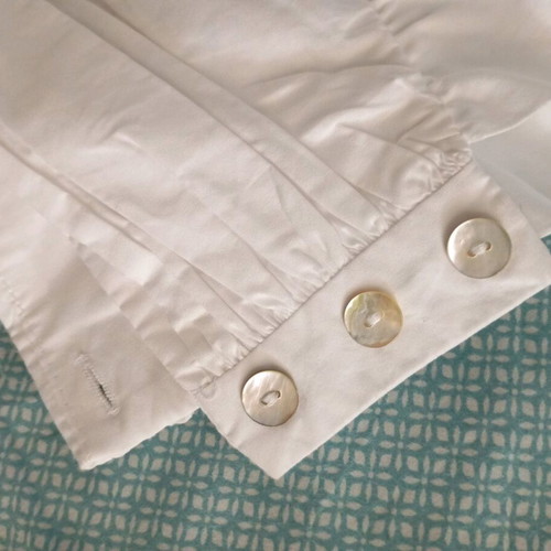 ZARA women's blouse new, size S, white cotton poplin