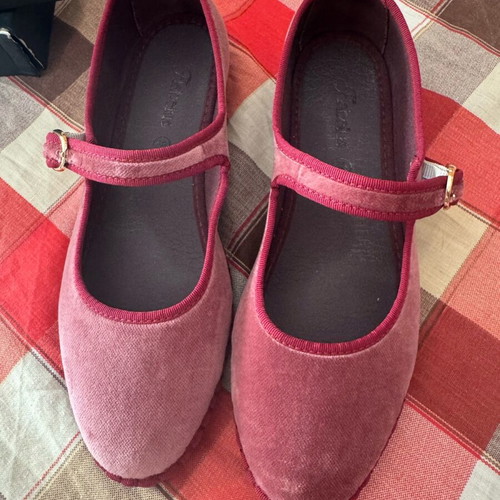 Flabelus Theresa Mary Jane ballet flats like new, cotton velvet, size 37.5