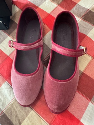 Flabelus Theresa Mary Jane ballet flats like new, cotton velvet, size 37.5