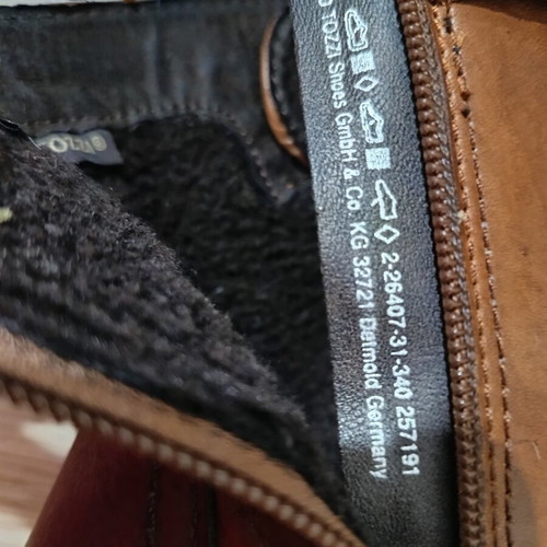 Marco Tozzi leather ankle boots like new, size 39, brown