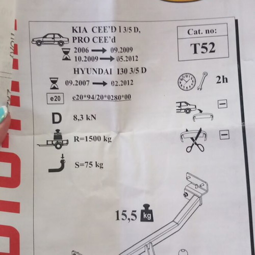 Towbar for Hyundai i30 2007 new
