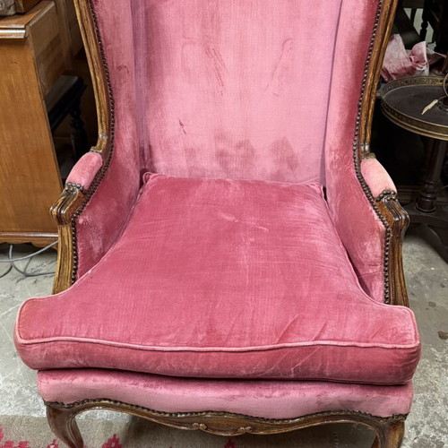 Armchair with footstool like new