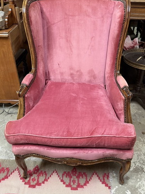 Armchair with footstool like new