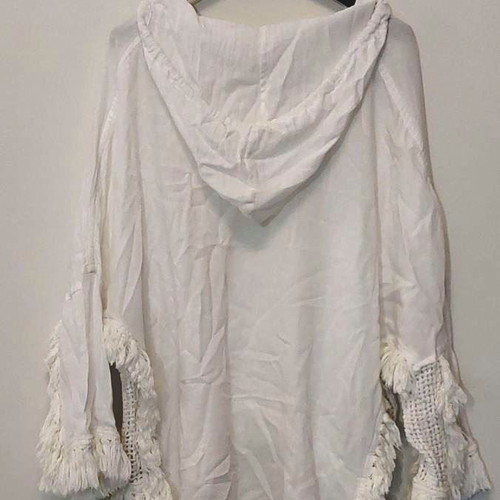 I Love Boys oversized white women's tunic blouse S-L