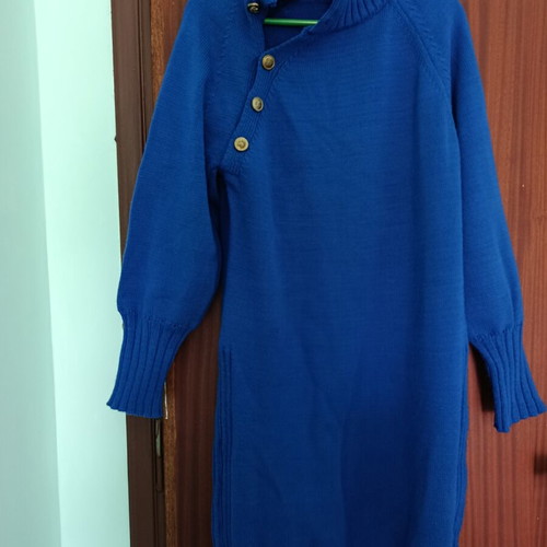 Knitted dress blue used, size M