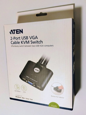 ATEN CS22U 2-Port USB VGA KVM Switch σαν καινούργιο