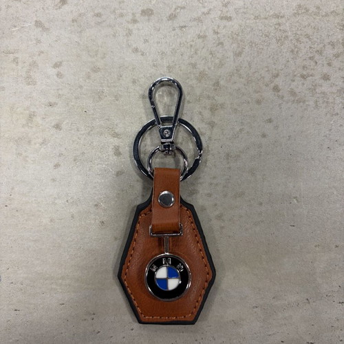 BMW leather keychain, brown