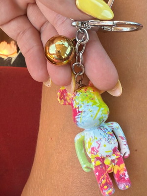 Bear Keychain like new, multicolored