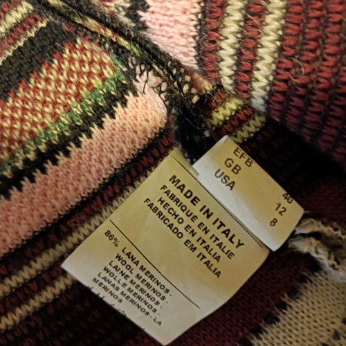 Cardigan used, Italian, size L, blue