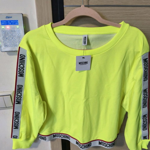Moschino Underwear Collection cropped sweatshirt new, size XL, yellow