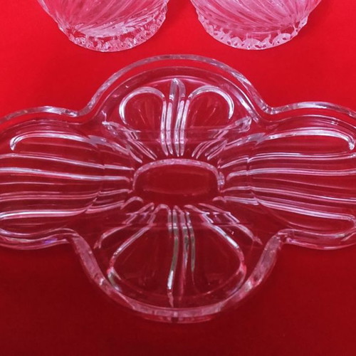 Spice set new 10 pieces, German vintage crystal