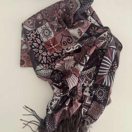 Double-Sided Scarf 72x200 cm new with mandala designs