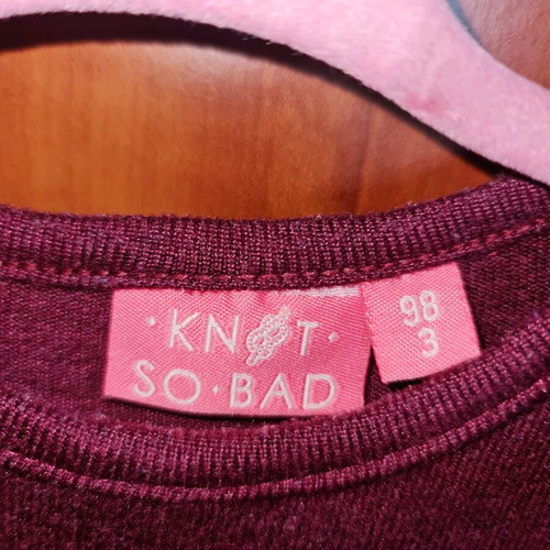 Knitted dress 3 years old purple like new