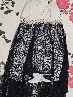 Bibibo evening dress lace black and white size M new