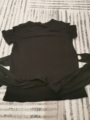 Noobass black t-shirt with belt like new, one size
