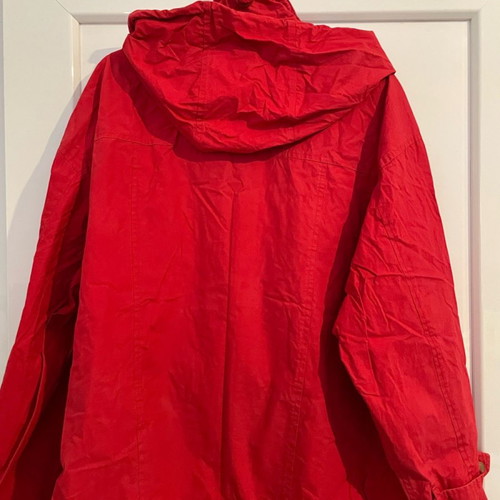 Zara Trafaluc red hooded rain jacket used size M