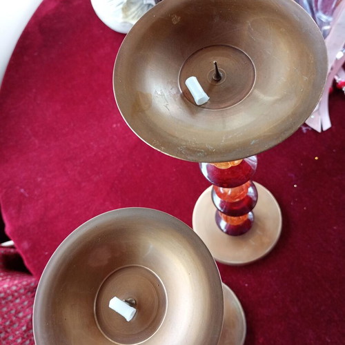 Brass candlesticks like new, set of 2 pieces
