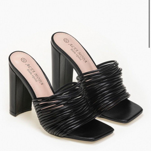 Mules Black Size 40 10cm Alta Moda like new