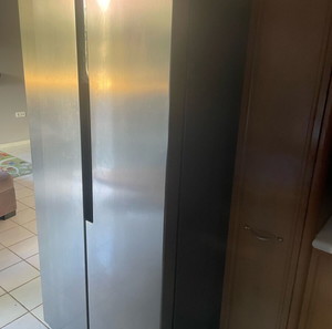 ψυγειο ντουλαπα delonghi inox