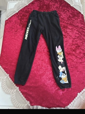 Mickey girls' pants like new, black and multicolor, age 11